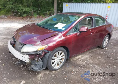 2012 Honda Civic Ex z USA, uszkodzony, nr VIN 19XFB2F87CE340755